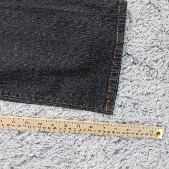 Faded Glory Womans 8 Tall Stretch Bootcut Black Jeans. 5 Pockets. - Picture 3 of 12